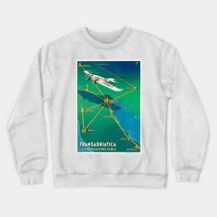 Transadriatica Italy Vintage Poster 1931 Crewneck Sweatshirt